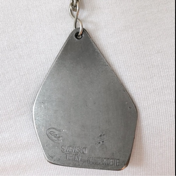 Swedish🇸🇪Modernist Pewter Necklace - Picture 5 of 5